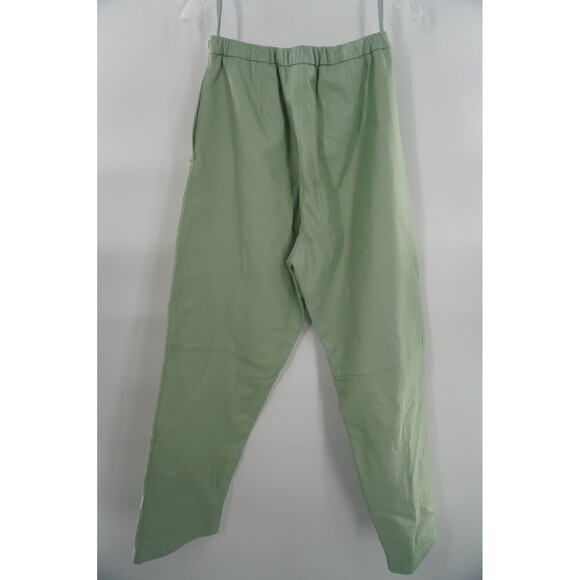 Terry Lewis Classic Luxuries Genuine Leather Straight Pant Seafoam Green Size 12 - Picture 3 of 9